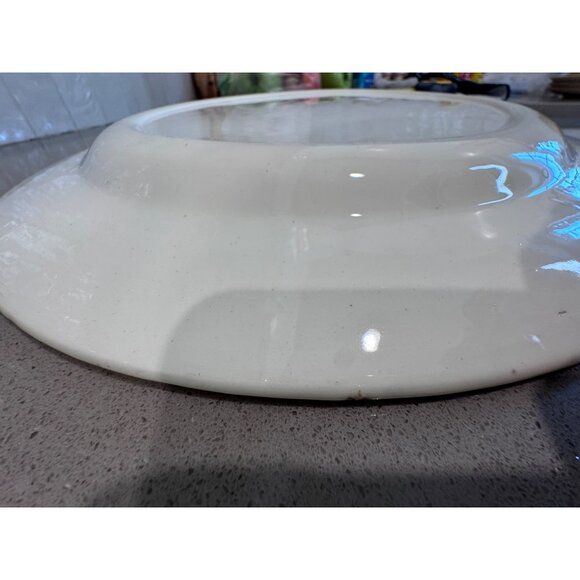 Vintage Woods Burslem England Oval Turkey Platter Brown Transferware 21"x17" - Picture 8 of 9